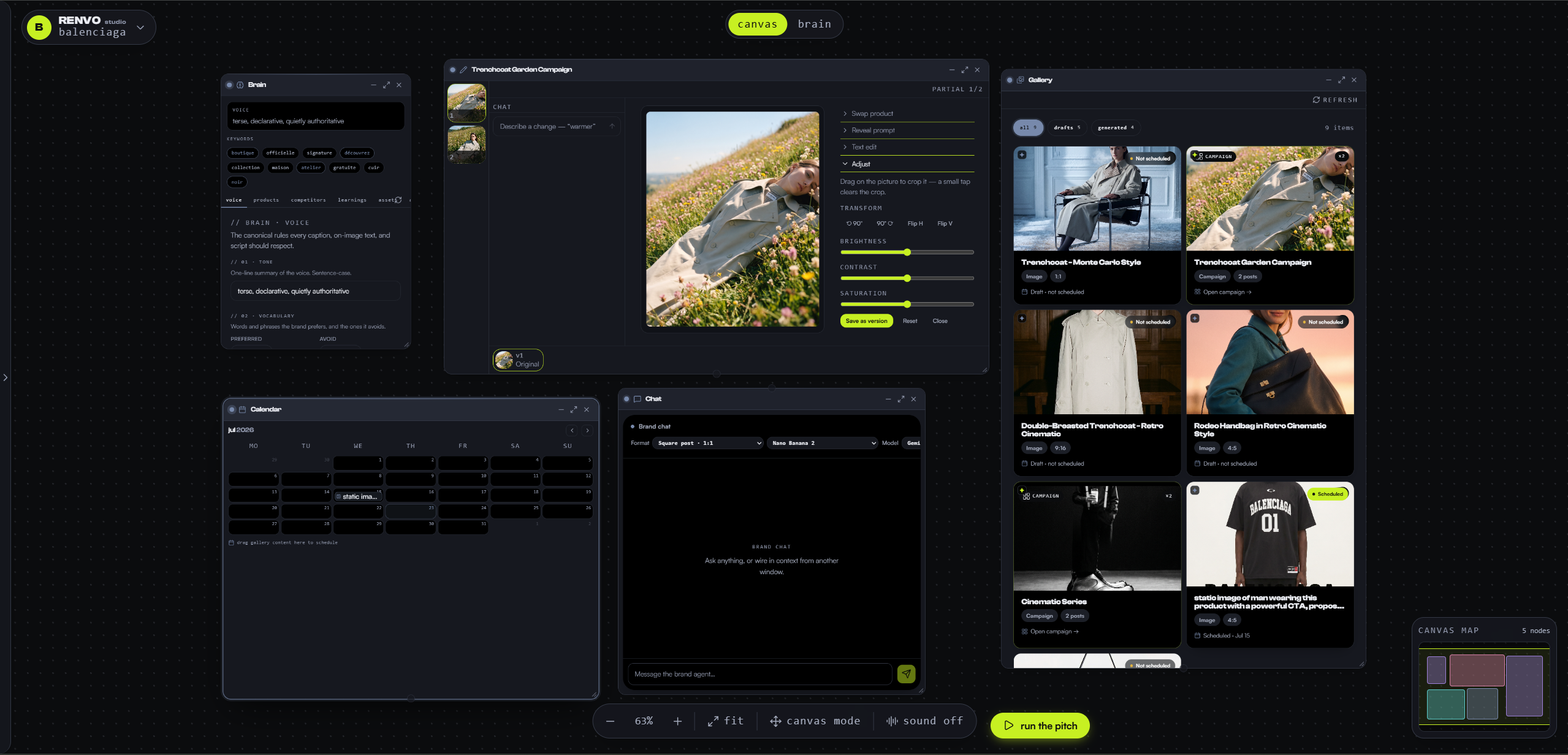 Renvo editor interface